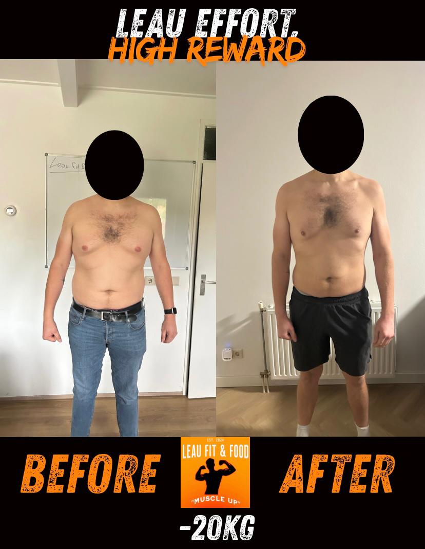 Voor en na resultaat: -20kg in 6 maanden